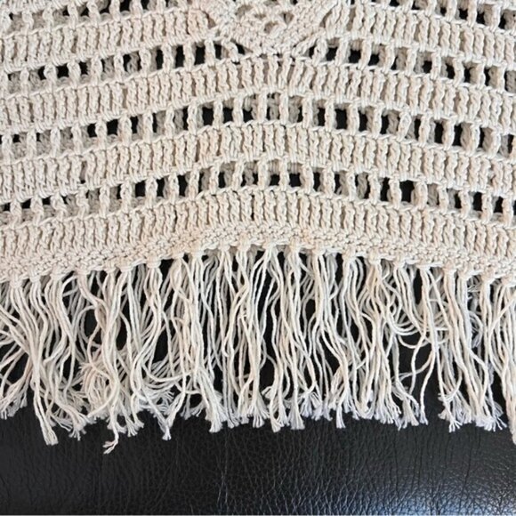 One Teaspoon Husk Bodice Crochet Halter Top Cropped with Fringe Sz S - Picture 6 of 12